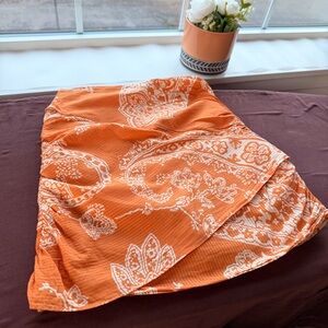 Zara Light orange and cream Skirt